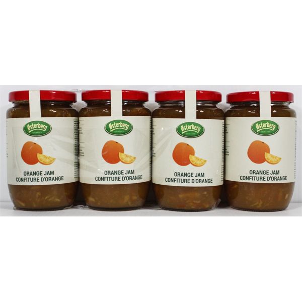 4 JARS OF GOURMET OSTERBERG ORANGE JAM