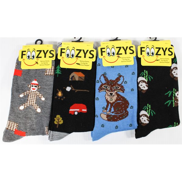 FOOZYS NOVELTY SOCKS - CATS/PANDA/CAMPING/SOCK MONKEY