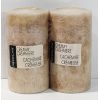 Image 1 : 2 DECOLITE PILLAR CANDLES - CREAMY CASHMERE SCENT