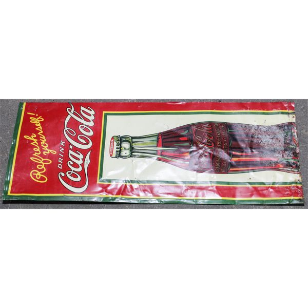 VINTAGE METAL COCA-COLA SECTION SIGN