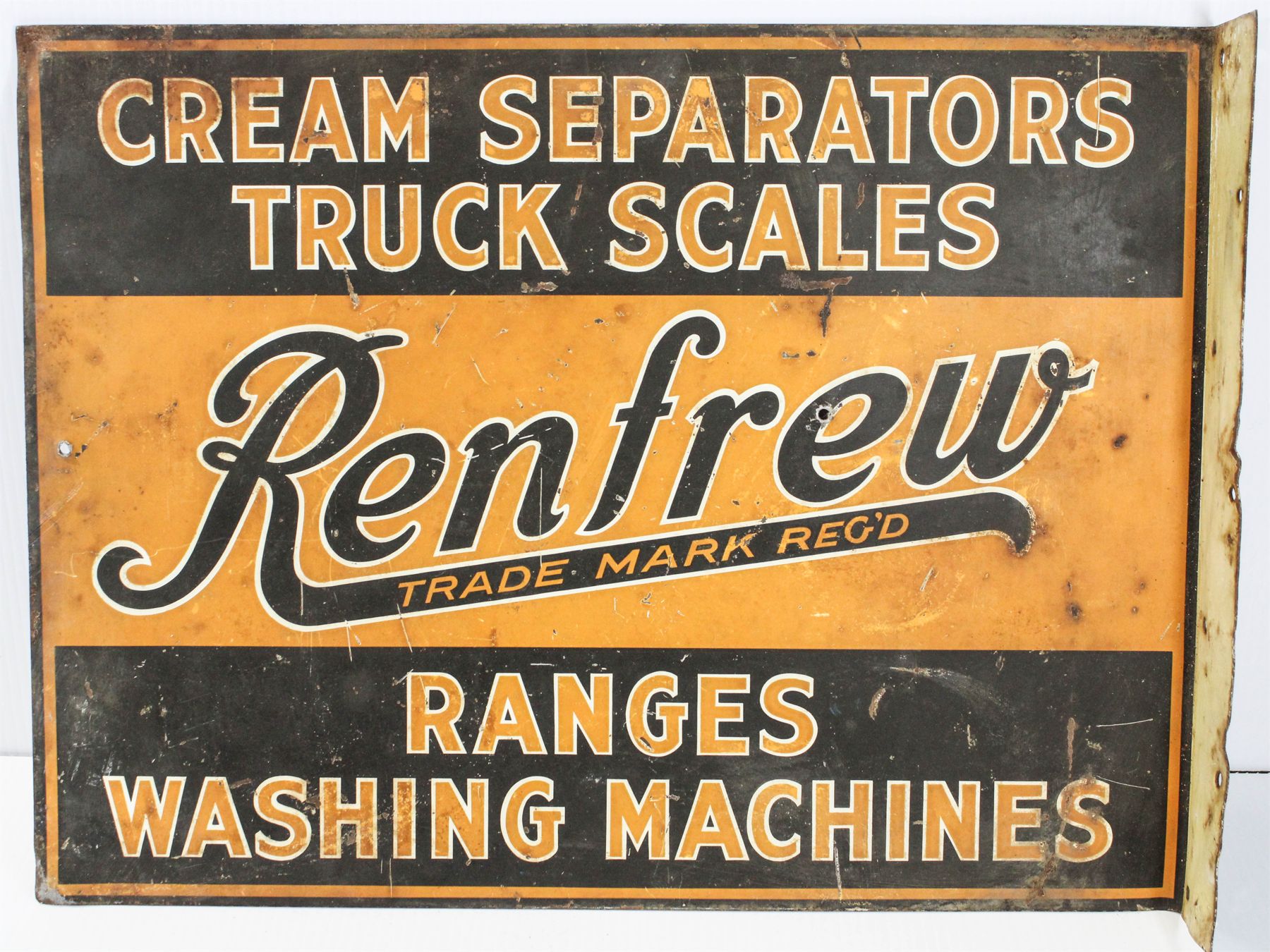 ANTIQUE DUAL SIDED RENFREW METAL SIGN - CREAM SEPARATORS