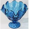 Image 1 : VINTAGE BLUE FLUTED CANDY DISH