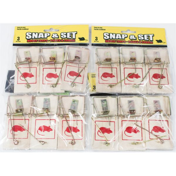 12 SNAP & SET MOUSE TRAPS