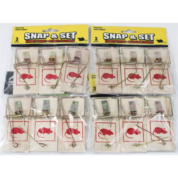 12 SNAP & SET MOUSE TRAPS