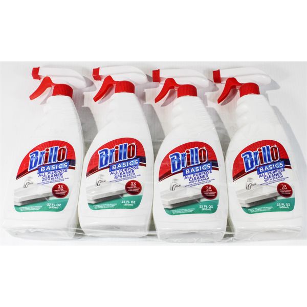 4 BRILLO BASICS ALL PURPOSE CLEANER WITH BLEACH - 650ML