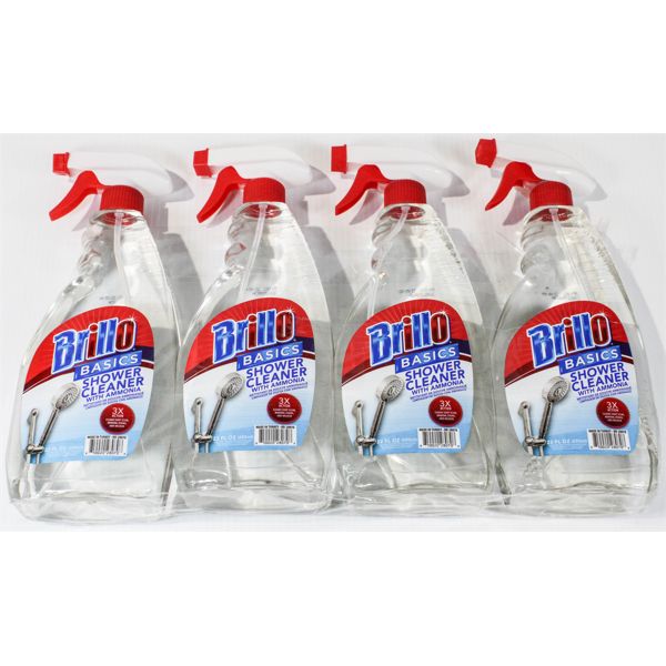 4 BRILLO BASICS SHOWER CLEANER WIH AMMONIA- 650ML