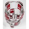 Image 2 : HEAVY UNIQUE CLEAR & CRANBERRY CRYSTAL VASE
