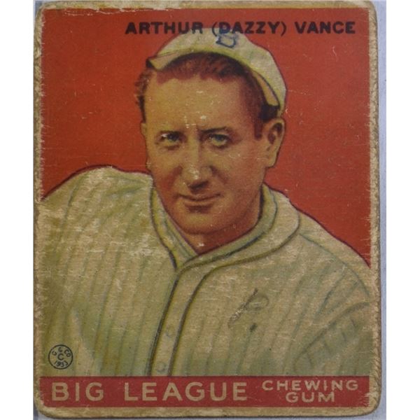 1933 GOUDEY ARTHUR (DAZZY) VANCE 2