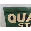 Image 2 : Quaker State Motor Oil Embossed Tin Sign, Wood Supported -  Made in Canada 71'' x 34 1/2'' 