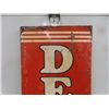 Image 2 : Delco Batteries Vertical Metal Sign with Very Light Embossment, Made in USA - 1940s