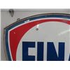 Image 2 : Fina Gasoline/Service Station Double Sided Porcelain Sign with Aluminum Frame 6' x 69'' 