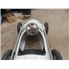 Image 8 : Pressed Tin Race Car Style Pedal Car A/R Front Emblem, Chrome Side Pipes and Steering Wheel, with Ru