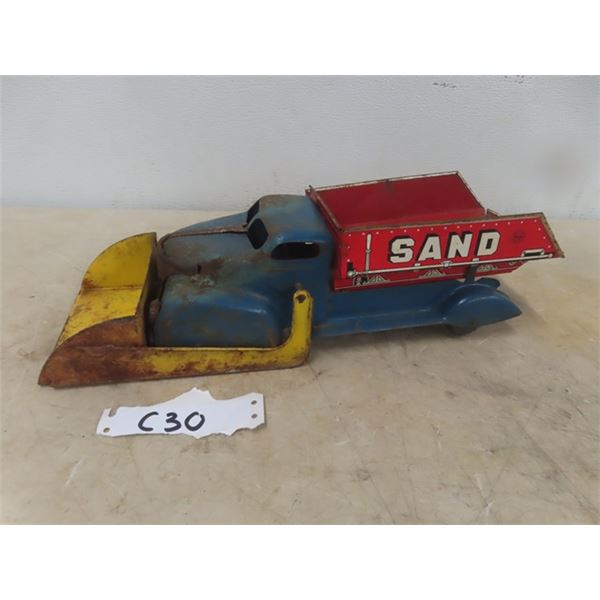 Marx Pressed Metal Sand Truck Loader and Dump " Long