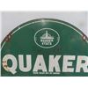 Image 2 : Quaker State Double Sided 'Tombstone Style' Metal Sign, Made in Canada 26 1/2'' x 29'' 