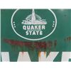 Image 8 : Quaker State Double Sided 'Tombstone Style' Metal Sign, Made in Canada 26 1/2'' x 29'' 