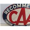 Image 2 : CAA 'Canadian Automobile Association' Heavy Metal Double Sided Oval Sign 27'' x 19'' 