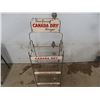 Image 2 : Canada Dry 3 Tier Bottle Rack with Double Sided Tin Topper Sign, Chrome Stand - 52 1/2'' x 19 1/2 ''