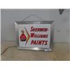 Image 2 : Sherwin Williams Light Up Sign with Metal Box and Plastic Face, Lights Up Good 18 1/2'' x 14 1/2 '' 