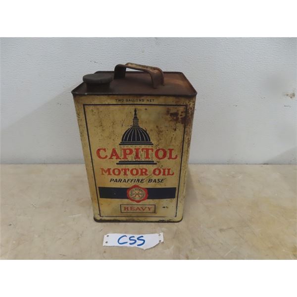 Capitol Motor Oil 2 Gallon Tin