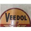 Image 2 : Veedol Motor Oil Double Sided Heavy Metal Sign 12'' Diameter