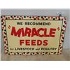 Image 1 : Miracle Feeds Tin Sign, Made in Canada 35'' x 23''