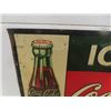 Image 2 : Early 1920s/1930s Coca Cola Tin Embossed Sign, Made in USA 28'' x 19 1/2''