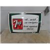 Image 1 : 7up "First Against Thirst" Porcelain Sign in English and French 28'' x 20'' 