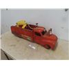 Image 1 : Marx Pressed Steel Ride on Fire Truck, Missing the Steering Wheel 31'' Long 