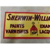 Image 2 : Sherwin Williams Paints and Varnishes Tin Sign in English and French 19'' x 8 1/2'' 