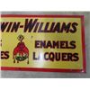 Image 3 : Sherwin Williams Paints and Varnishes Tin Sign in English and French 19'' x 8 1/2'' 