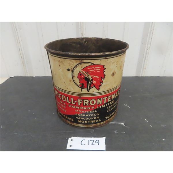 McColl Frontenac Red Indian 5 LBS Grease Tin 