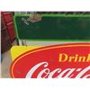 Image 8 : Double Sided Drink Coca Cola Porcelain Sign with Courtesy Panels, Very Faded ''Stans Confectionary" 