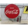 Image 8 : 1951 Drink Coca Cola Ice Cold with Bottle Double Sided Heavy Steel Flange Sign 18'' x 22'' 