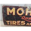 Image 2 : Mohawk Quality Tires and Tubes Embossed Tin Tacker Style Sign 28'' x 9 1/2'' 