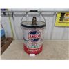 Image 1 : Anglo 45 LBS Painted Metal Grease Pail with Spout and Handle, Good Clean Graphics 