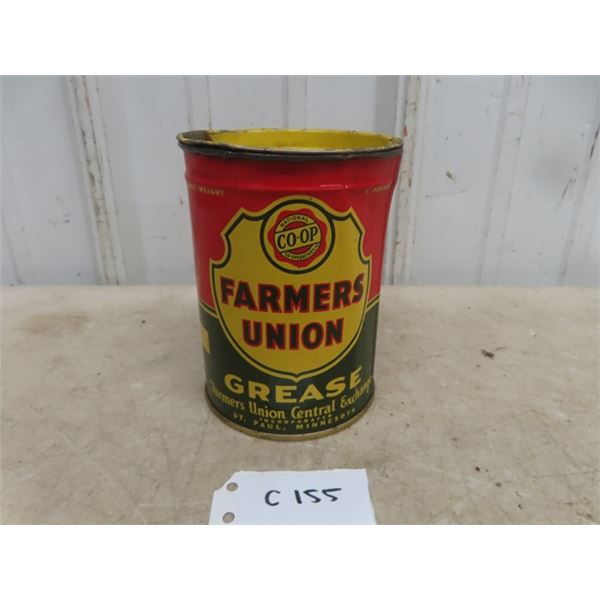 Co-op Farmers Union 1 LBS Grease Tin 