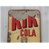 Image 2 : 1962 Kik Cola Metal Vertical Bottle Sign with Embossed Bottle, Barker Made in Canada 17'' x