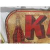 Image 2 : Kik Cola Lightly Embossed Tin Sign with 6 Cent Bottle 30 OZ 27'' x 19''