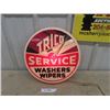 Image 1 : Trico Service Washers-Wipers Light Up Dealer Sign with Plastic Face and Metal Body 15'' Diameter and