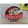 Image 2 : Trico Service Washers-Wipers Light Up Dealer Sign with Plastic Face and Metal Body 15'' Diameter and