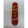 Image 1 : Coca Cola 'Merci Revenez Pour Un Coca Cola' Porcelain Palm Press 13 1/2'' x 3 1/2'' 