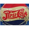 Image 2 : Embossed Pepsi Cola Bottle Cap Tin Sign, Made in USA 30'' x 26 1/2''