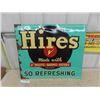 Image 1 : Hires Root Beer Metal Embossed Sign 28'' x 24''