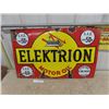 Image 1 : 1948 Elektrion Motor Oil Porcelain Sign 32'' x 20'' 