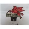 Image 1 : Mobil Pegasis Metal 'Drive Safely' License Plate Topper 6 1/2'' x 5''