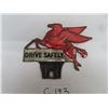 Image 1 : Mobil Pegasis Metal 'Drive Safely' License Plate Topper 6 1/2'' x 5''