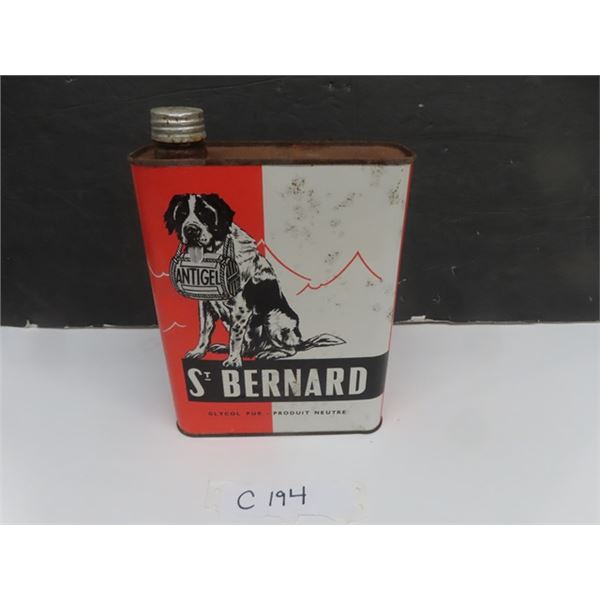 St Bernard Antifreeze Tin in French 8'' x 6 1/2'' x 2 1/2'' 