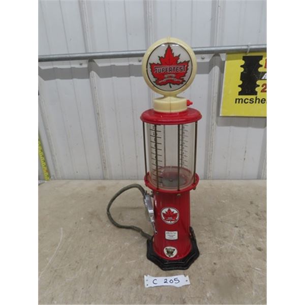 Super Test Clear Vision Gas Pump Novelty Dispenser 21'' Tall 