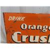 Image 8 : Orange Crush Metal Double Sided Flange Sign with Bottle and Crushy, Made in USA 22'' x 14''- Paint i