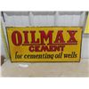 Image 1 : Oil Max Cement Metal Embossed Sign 27'' x 13 1/2''